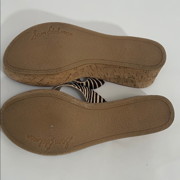 Sam Edelman cork platform wedge leather sandals - Picture 8 of 8